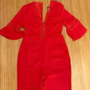 BRAND NEW- Nasty Gal Red Jumpsuit